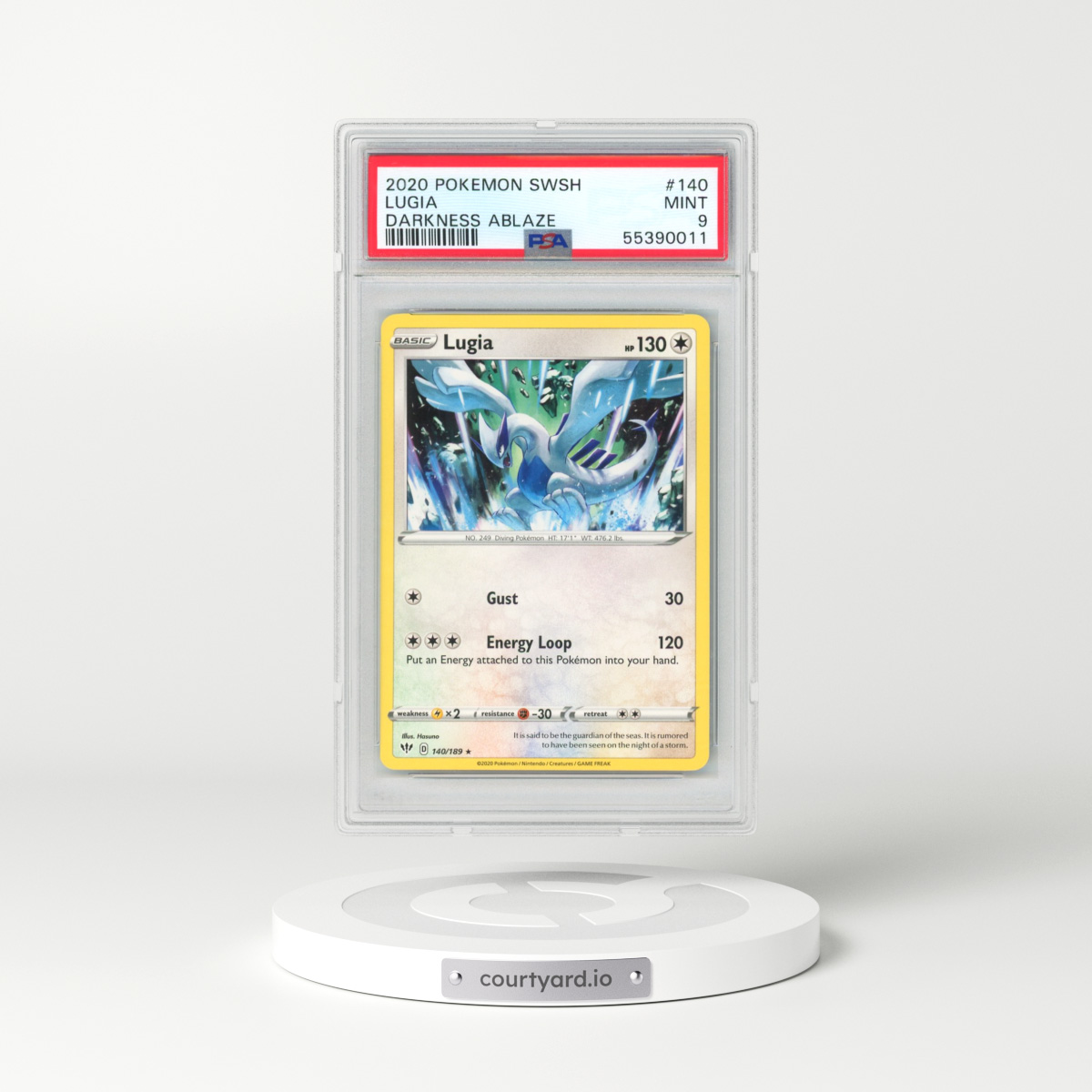 2020 Pokémon Sword & Shield Darkness Ablaze #140 Lugia (PSA 9 MINT)