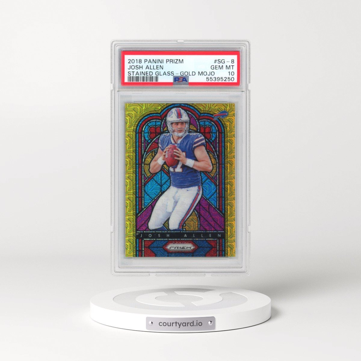2018 Panini Prizm Stained Glass #SG-8 Josh Allen - Gold Mojo (PSA 10 GEM MINT)