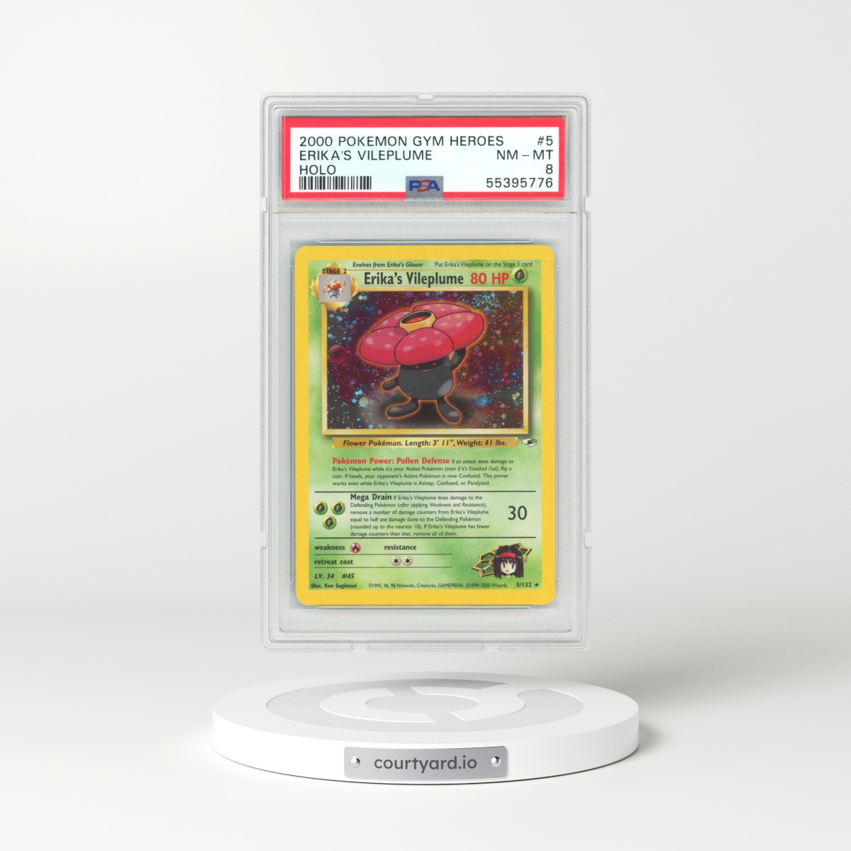 2000 Gym Heroes #5 Erika's Vileplume - Holo (PSA 8 NM-MT)