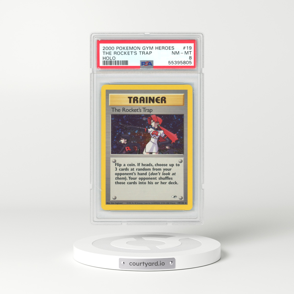 2000 Gym Heroes #19 The Rocket's Trap - Holo (PSA 8 NM-MT)