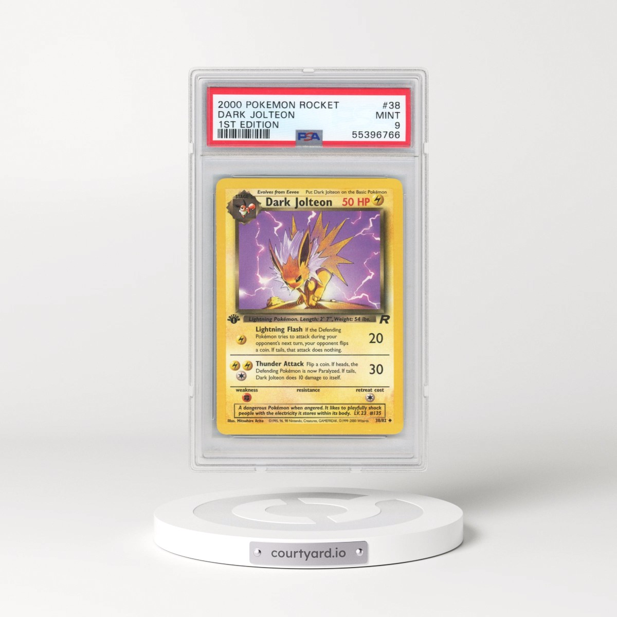 2000 Pokémon Rocket #38 Dark Jolteon - 1st Edition (PSA 9 MINT)