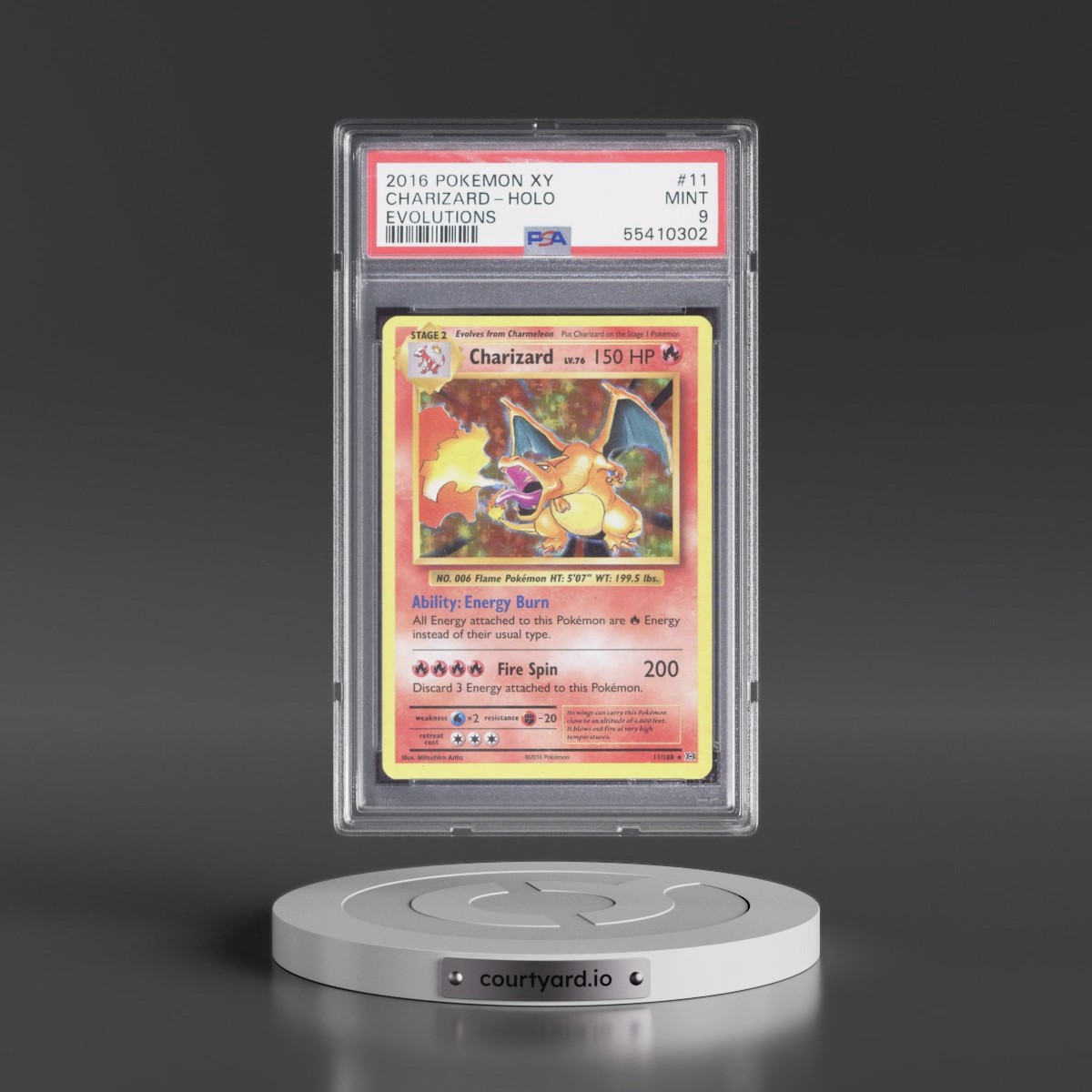 2016 Pokémon XY Evolutions #11 Charizard - Holo (PSA 9 MINT)