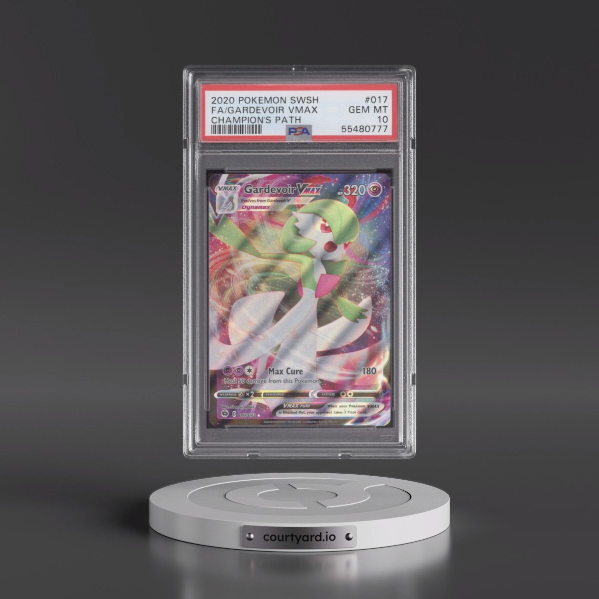 2020 Pokémon Sword & Shield Champion's Path #017 Gardevoir Vmax - Full Art (PSA 10 GEM MINT)