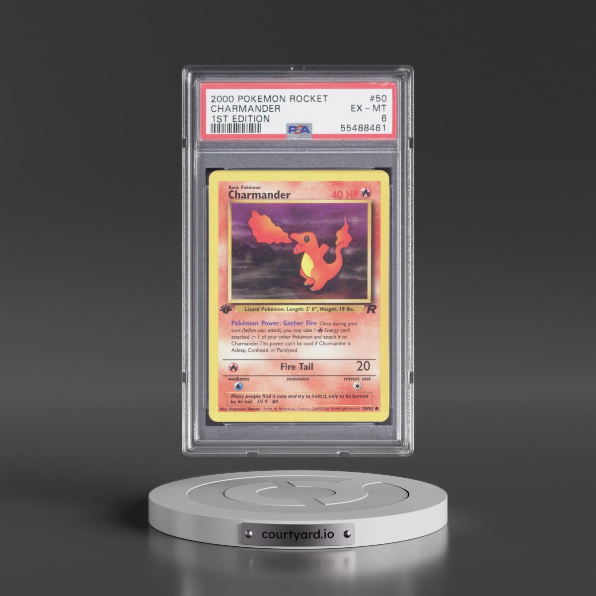 2000 Pokémon Rocket #50 Charmander - 1st Edition (PSA 6 EX-MT)