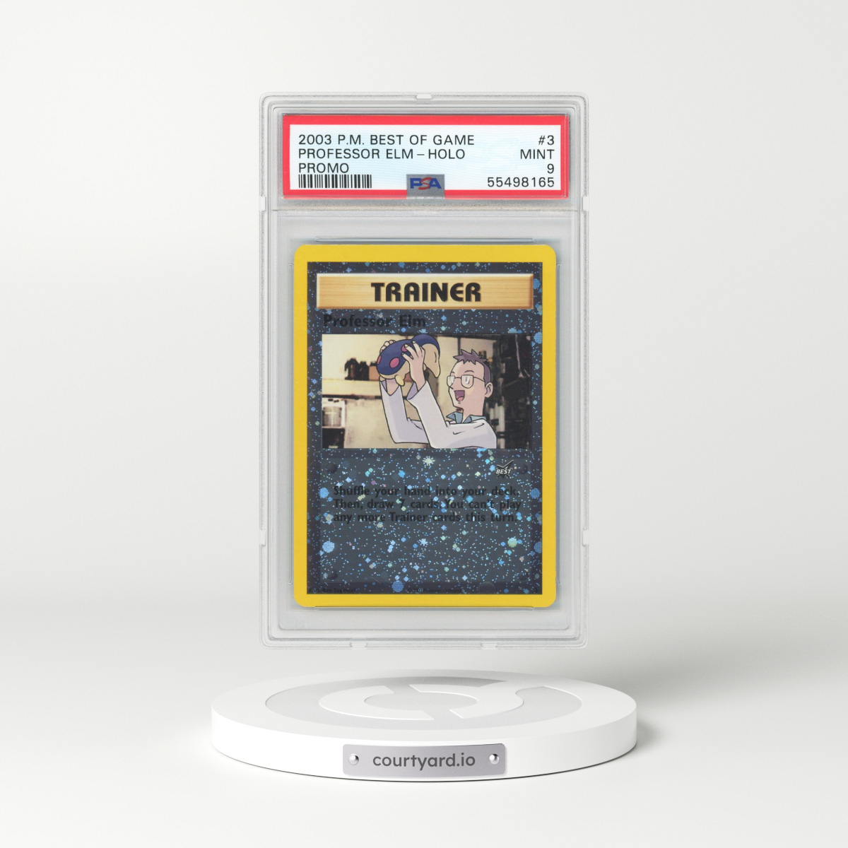 2003 Pokémon Best of Game Promo #3 Professor Elm (PSA 9 MINT)