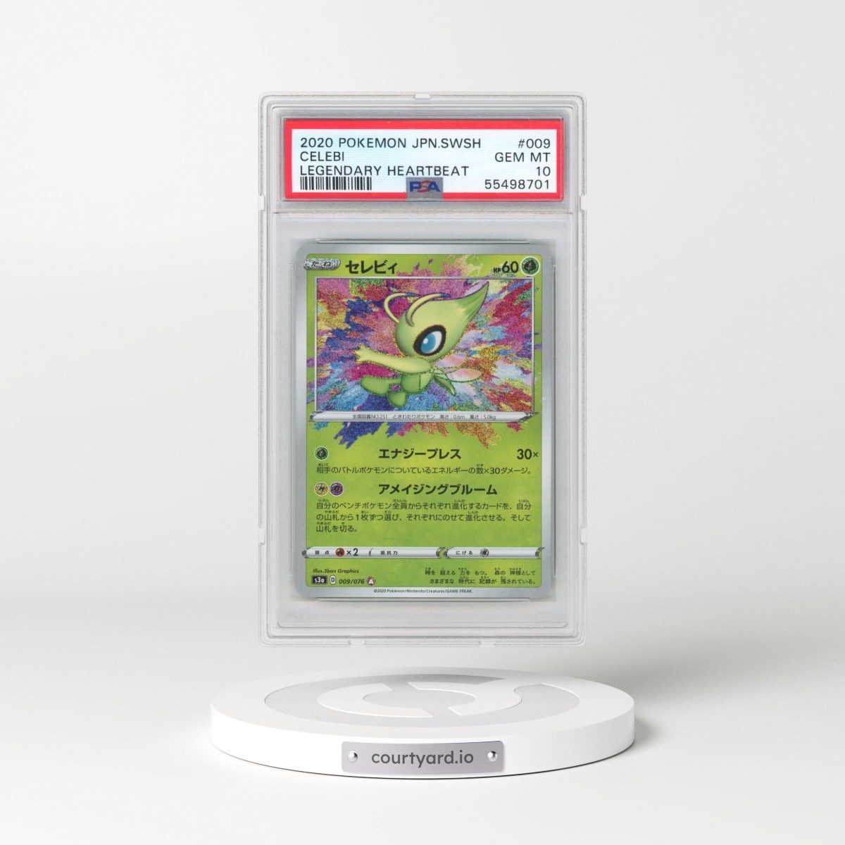 2020 Pokémon Sword & Shield Legendary Heartbeat #009 Celebi (PSA 10 GEM MINT)