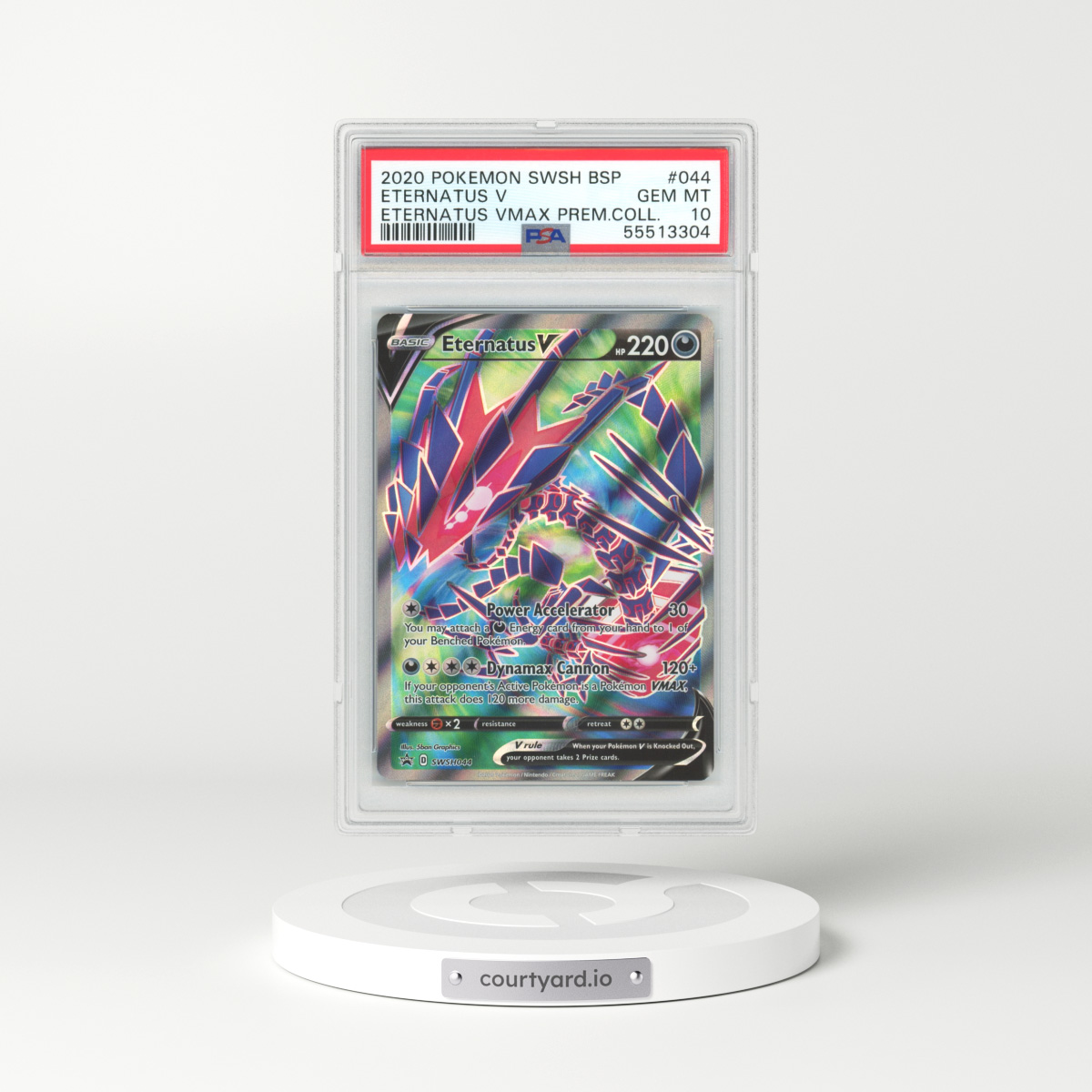 2020 Sword & Shield #44 Eternatus V - Full Art Holo (PSA 10 GEM MINT)