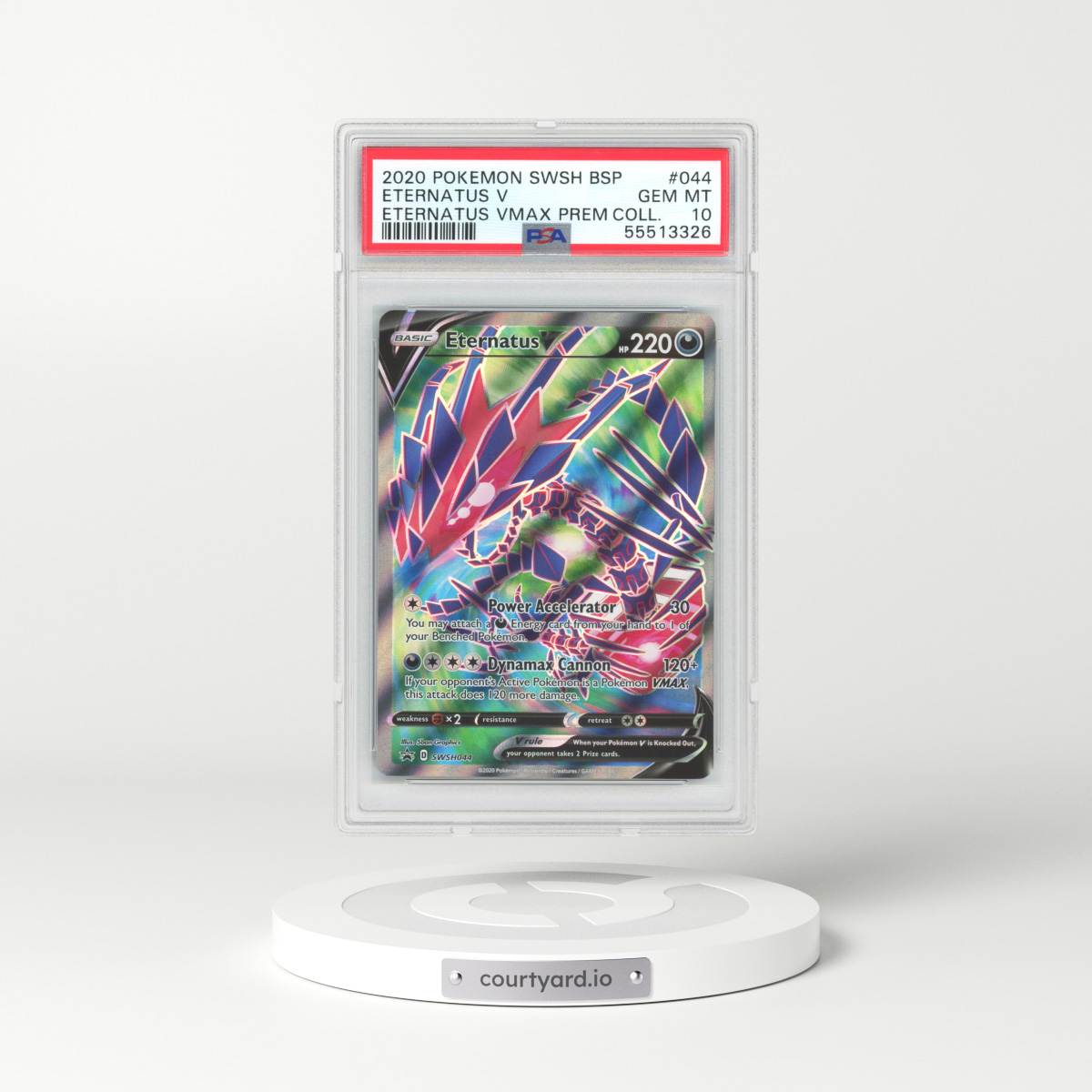 2020 Sword & Shield #44 Eternatus V - Full Art Holo (PSA 10 GEM MINT)