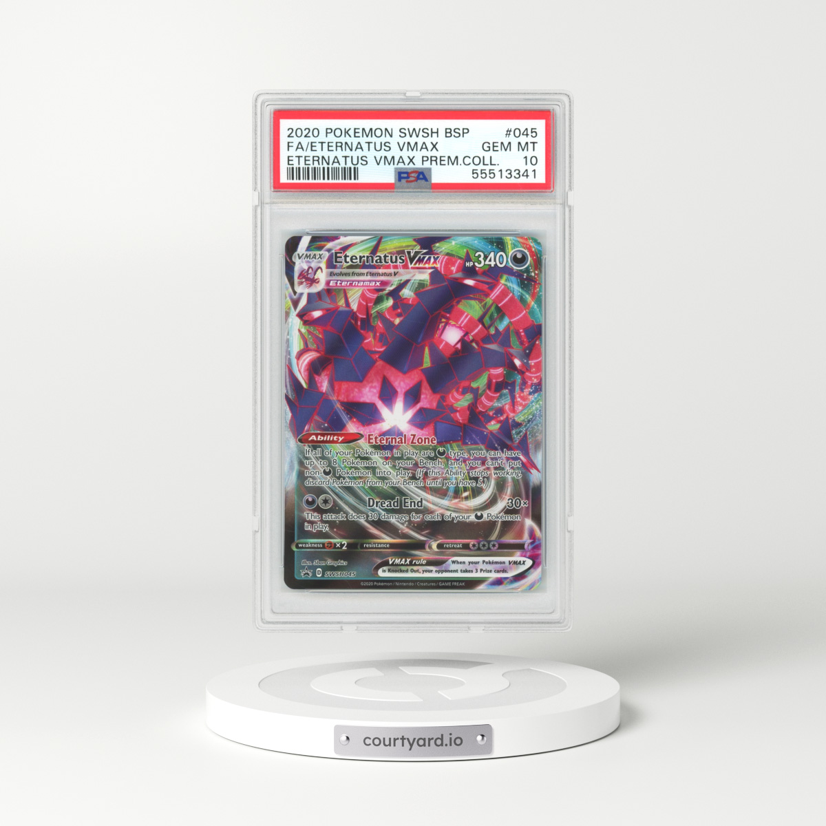 2020 Sword & Shield Promos #SWSH045 Eternatus Vmax - Full Art Holo (PSA 10 GEM MINT)