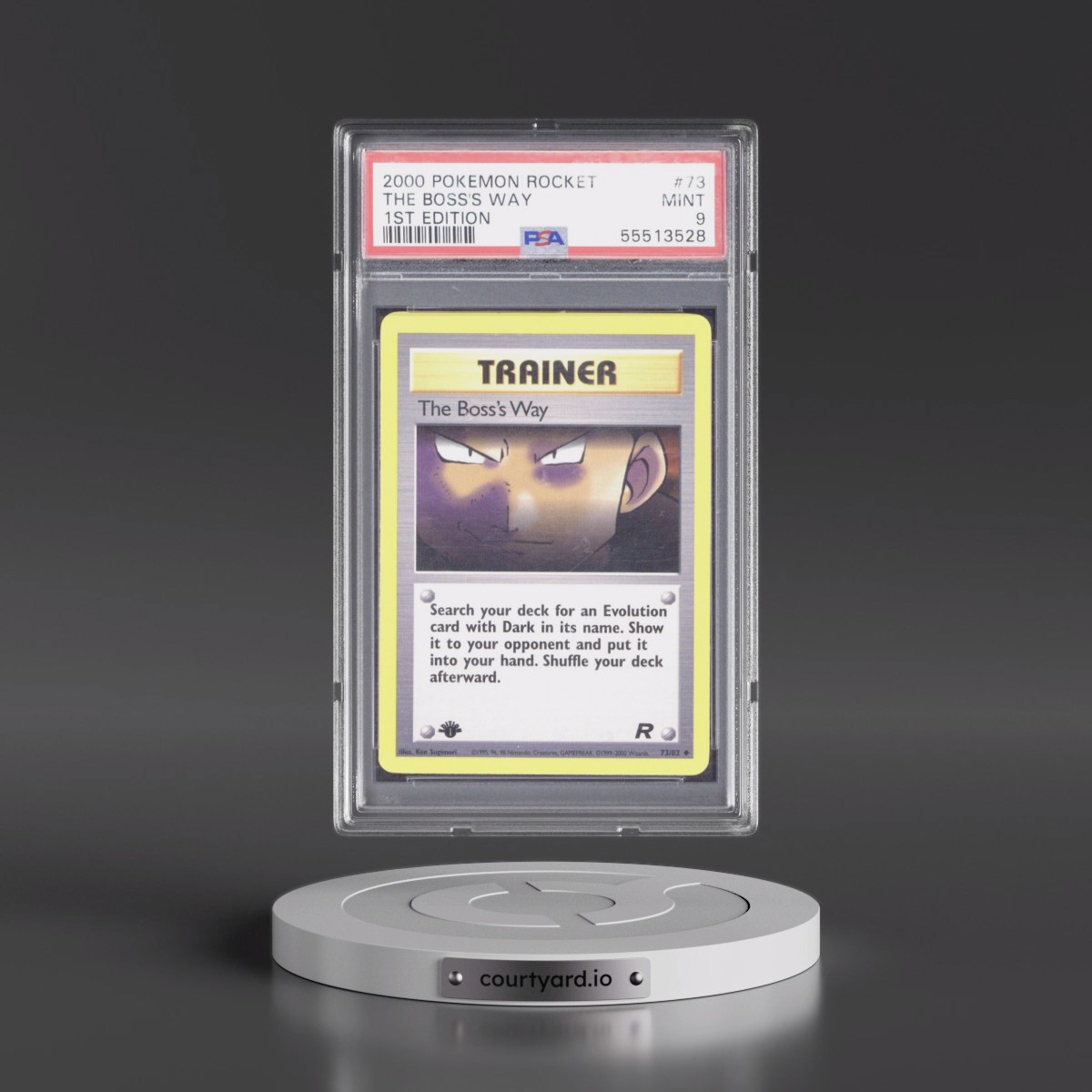 2000 Pokémon Rocket #73 The Boss's Way - 1st Edition (PSA 9 MINT)