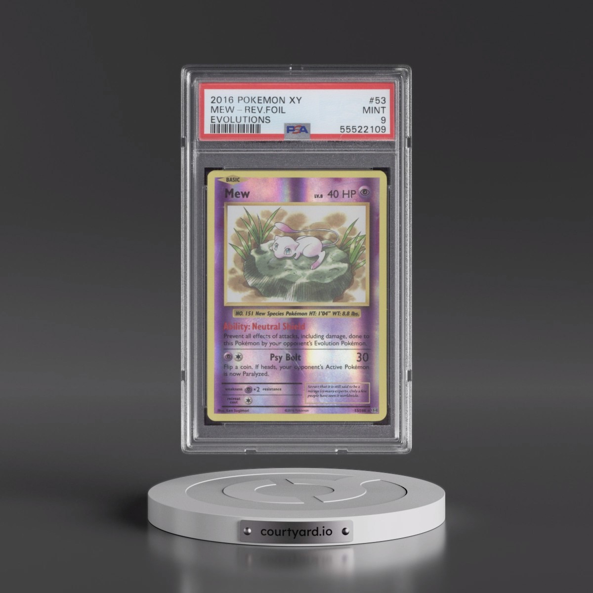 2016 Pokémon XY Evolutions Mew - Reverse Foil #53 PSA 9