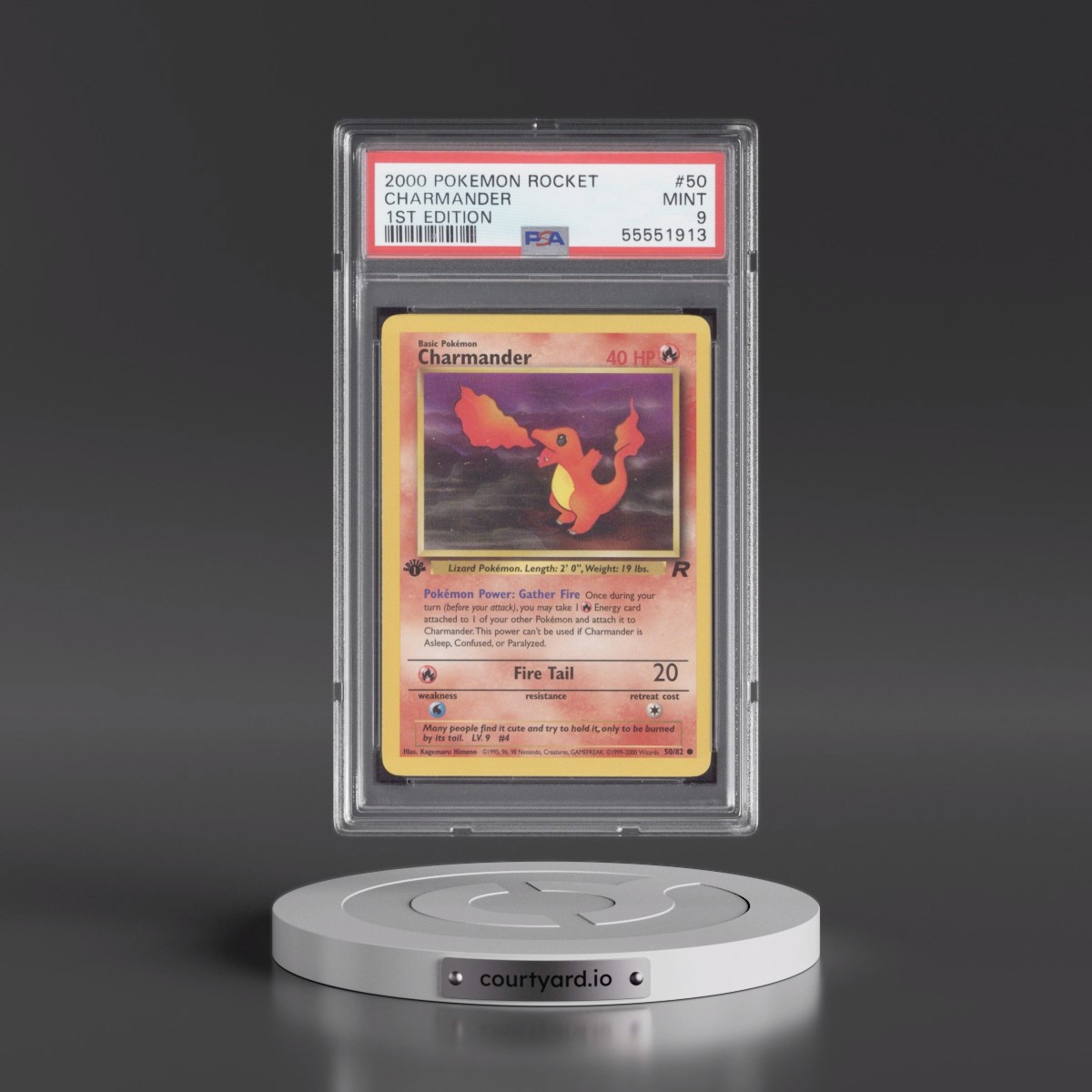 2000 Pokémon Rocket Charmander - 1st Edition #50 PSA 9