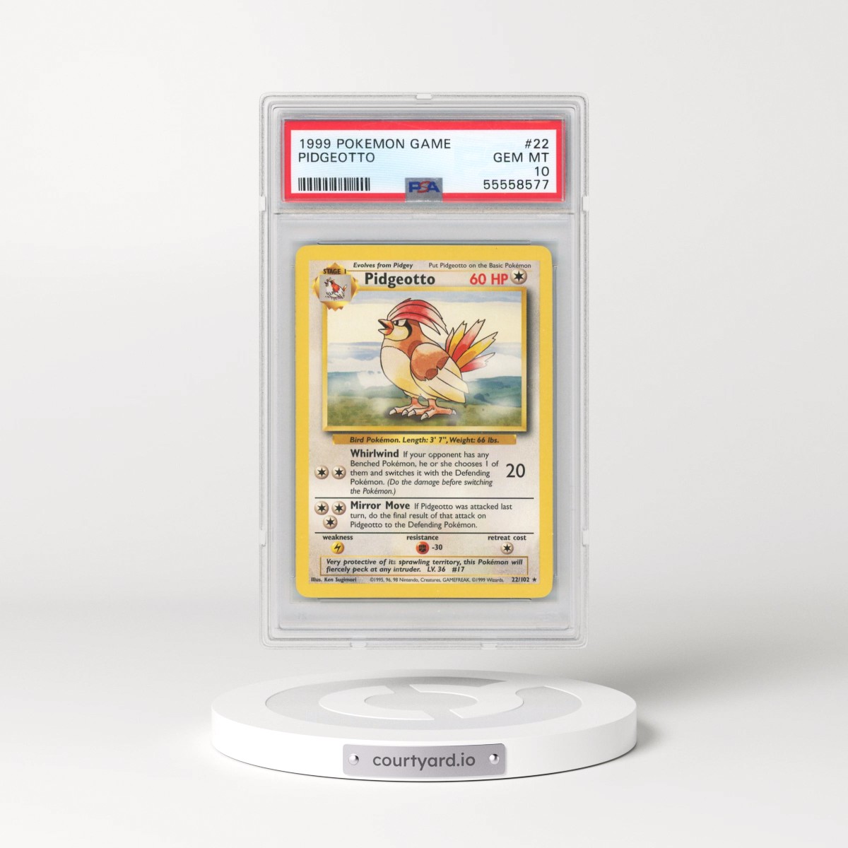 1999 Pokémon Game #22 Pidgeotto (PSA 10 GEM MINT)