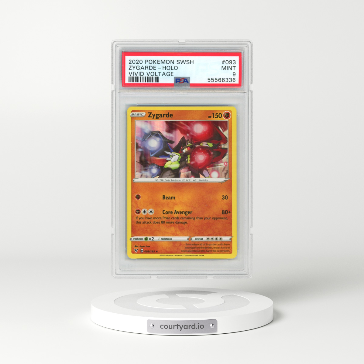 2020 Pokémon Sword & Shield Vivid Voltage #093 Zygarde - Holo (PSA 9 MINT)