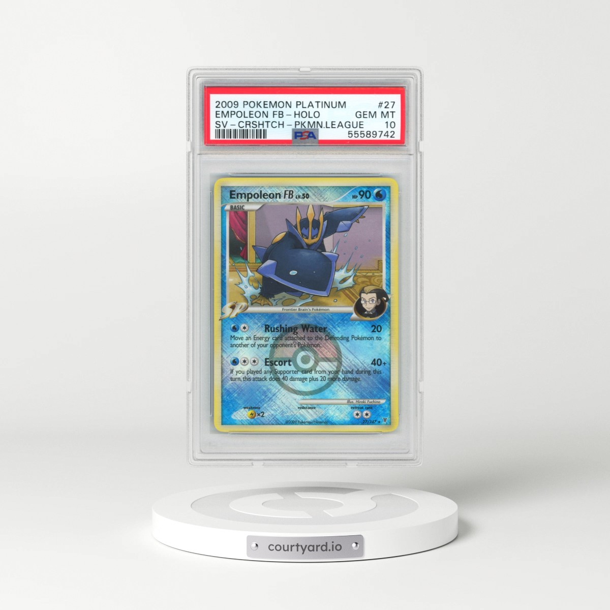 2009 Pokémon Platinum Supreme Victors #27 Empoleon FB - Holo Crosshatch-2010 Pokemon League (PSA 10 GEM MINT)