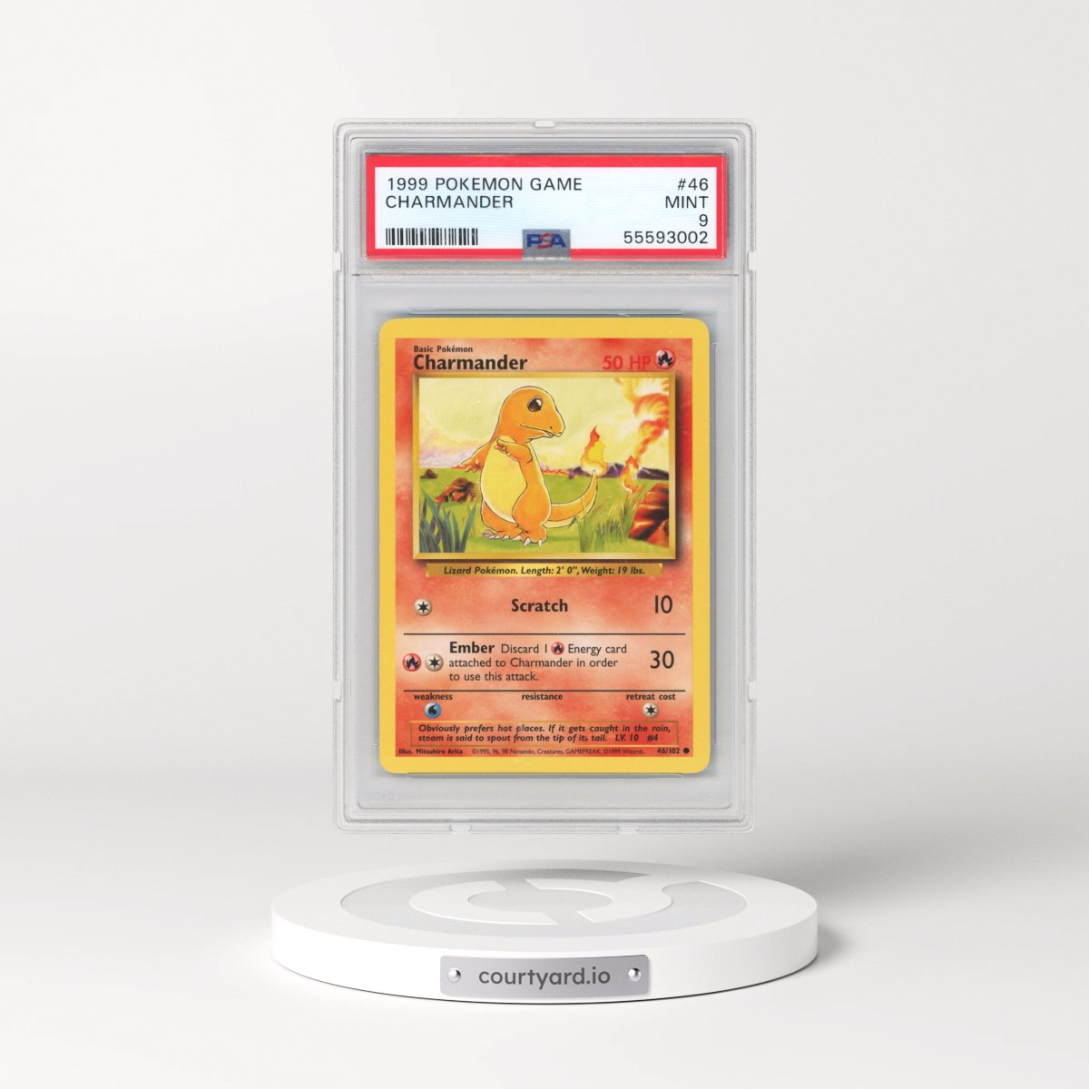 1999 Pokémon Game #46 Charmander (PSA 9 MINT)