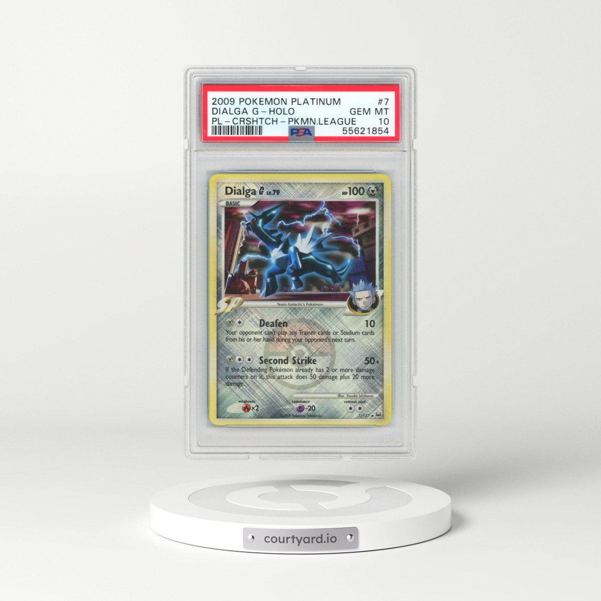 2009 Pokémon Platinum #7 Dialga G - Holo Crosshatch-2009 Pokemon League (PSA 10 GEM MINT)