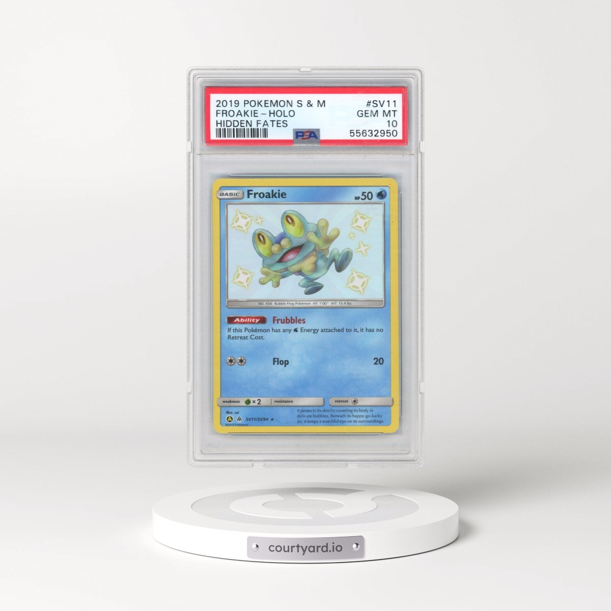 2019 Pokémon Sun & Moon Hidden Fates #SV11 Froakie - Holo (PSA 10 GEM MINT)