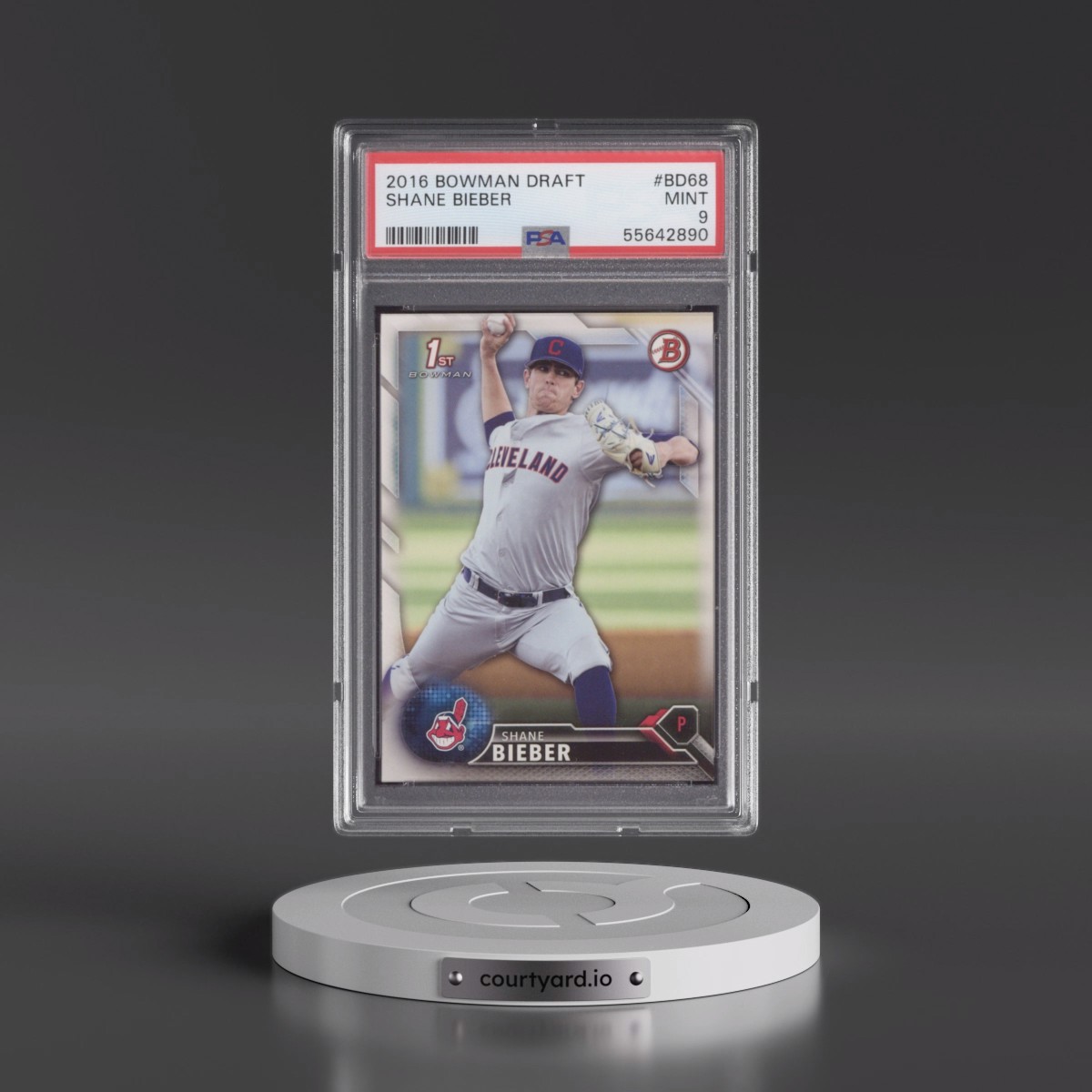 2016 Bowman Draft #BD68 Shane Bieber (PSA 9 MINT)