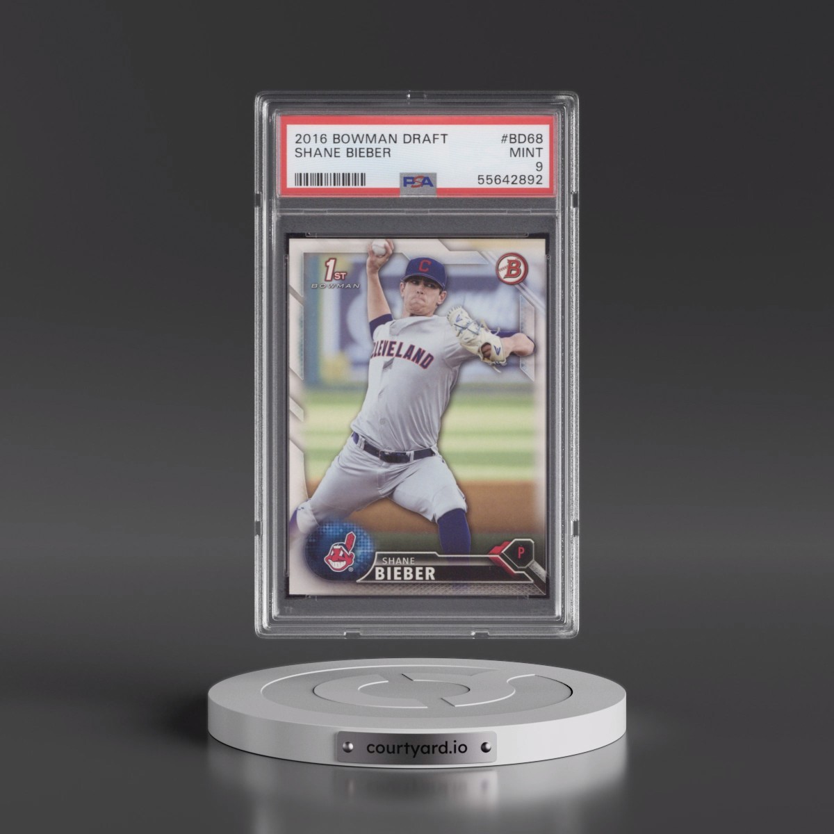2016 Bowman Draft #BD68 Shane Bieber (PSA 9 MINT)
