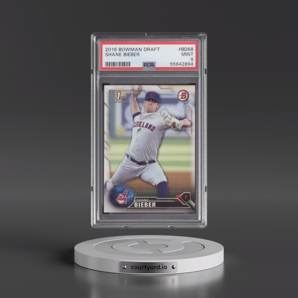 2016 Bowman Draft #BD68 Shane Bieber (PSA 9 MINT)