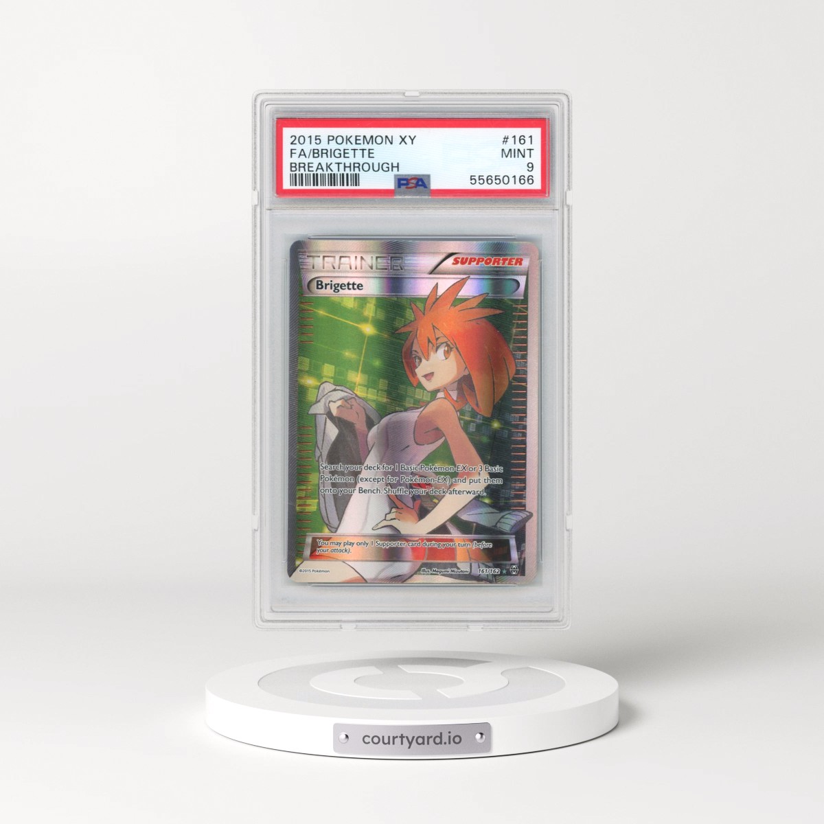 2015 Pokémon XY Breakthrough #161 Brigette - Full Art (PSA 9 MINT)