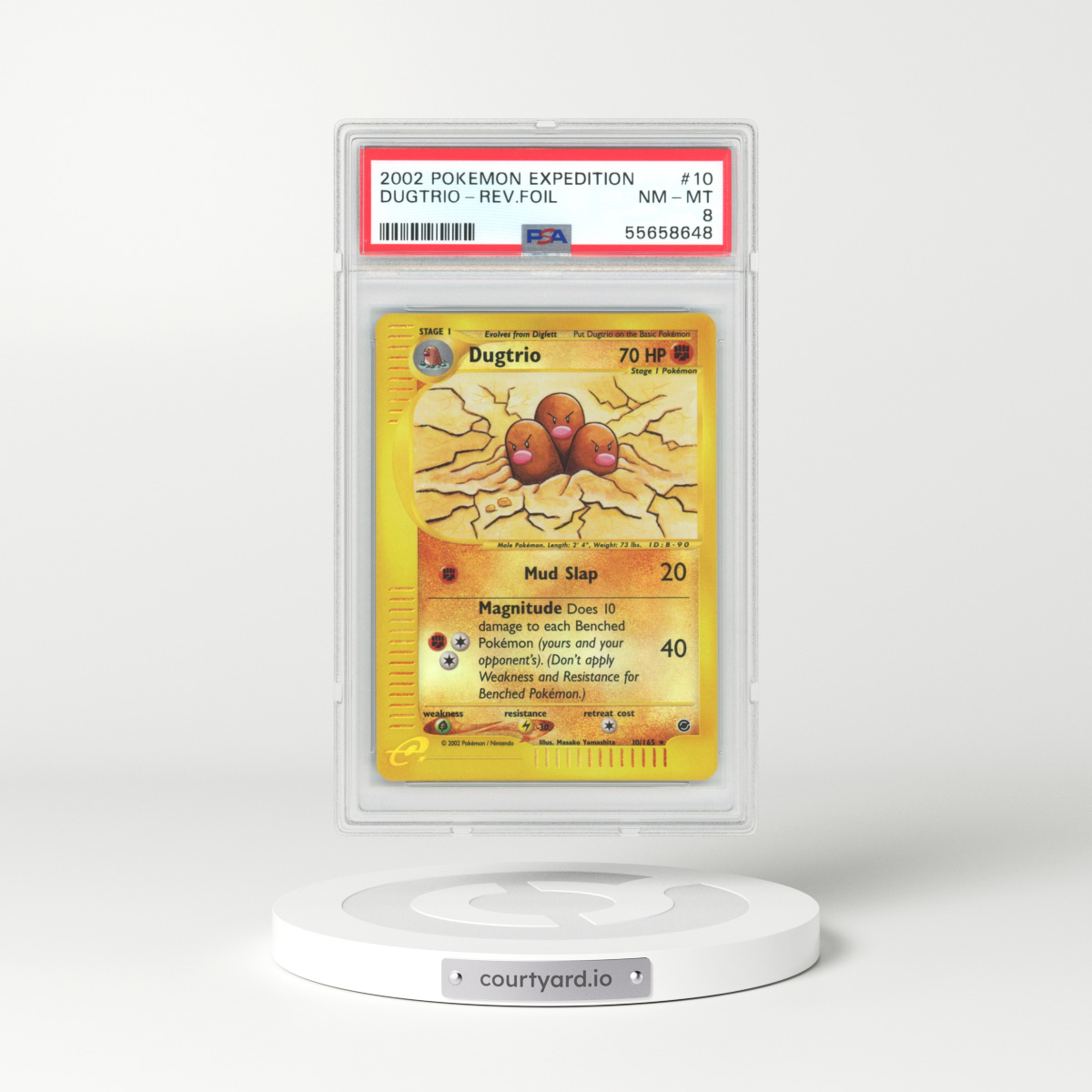 2002 Expedition #10 Dugtrio - Holo e-Card Symbol (PSA 8 NM-MT)