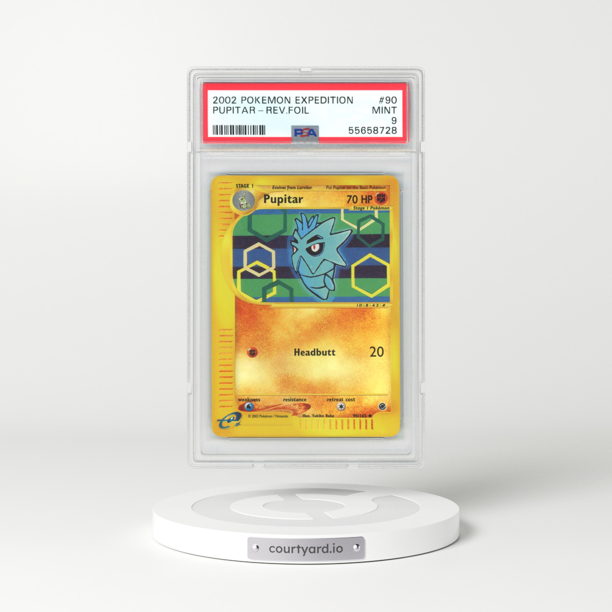 2002 Expedition #90 Pupitar - Holo e-Card Symbol (PSA 9 MINT)