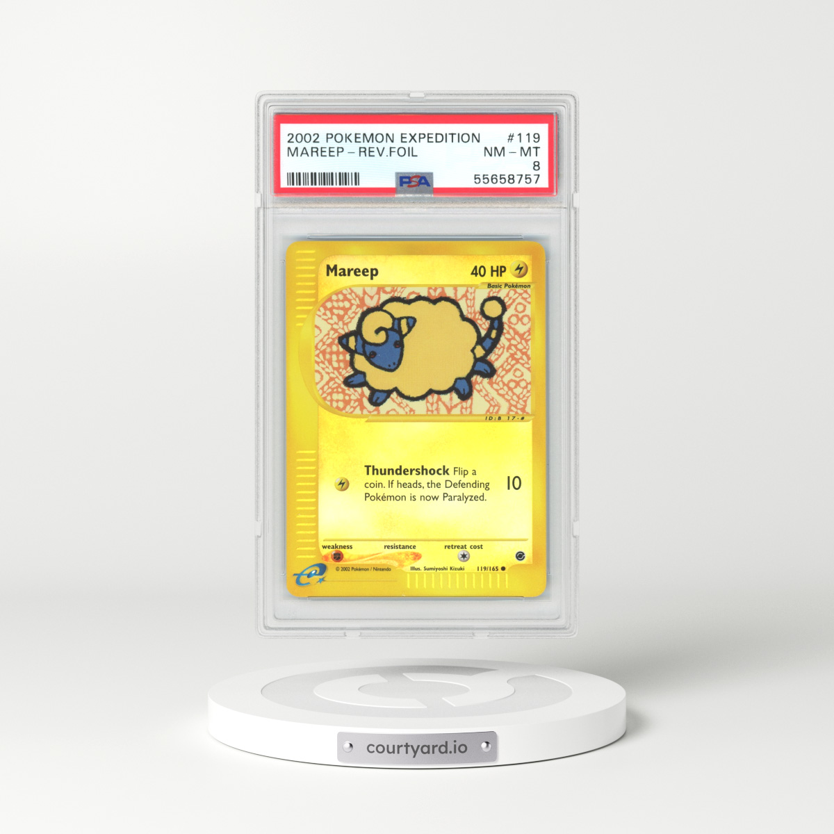 2002 Expedition #119 Mareep - Holo (PSA 8 NM-MT)