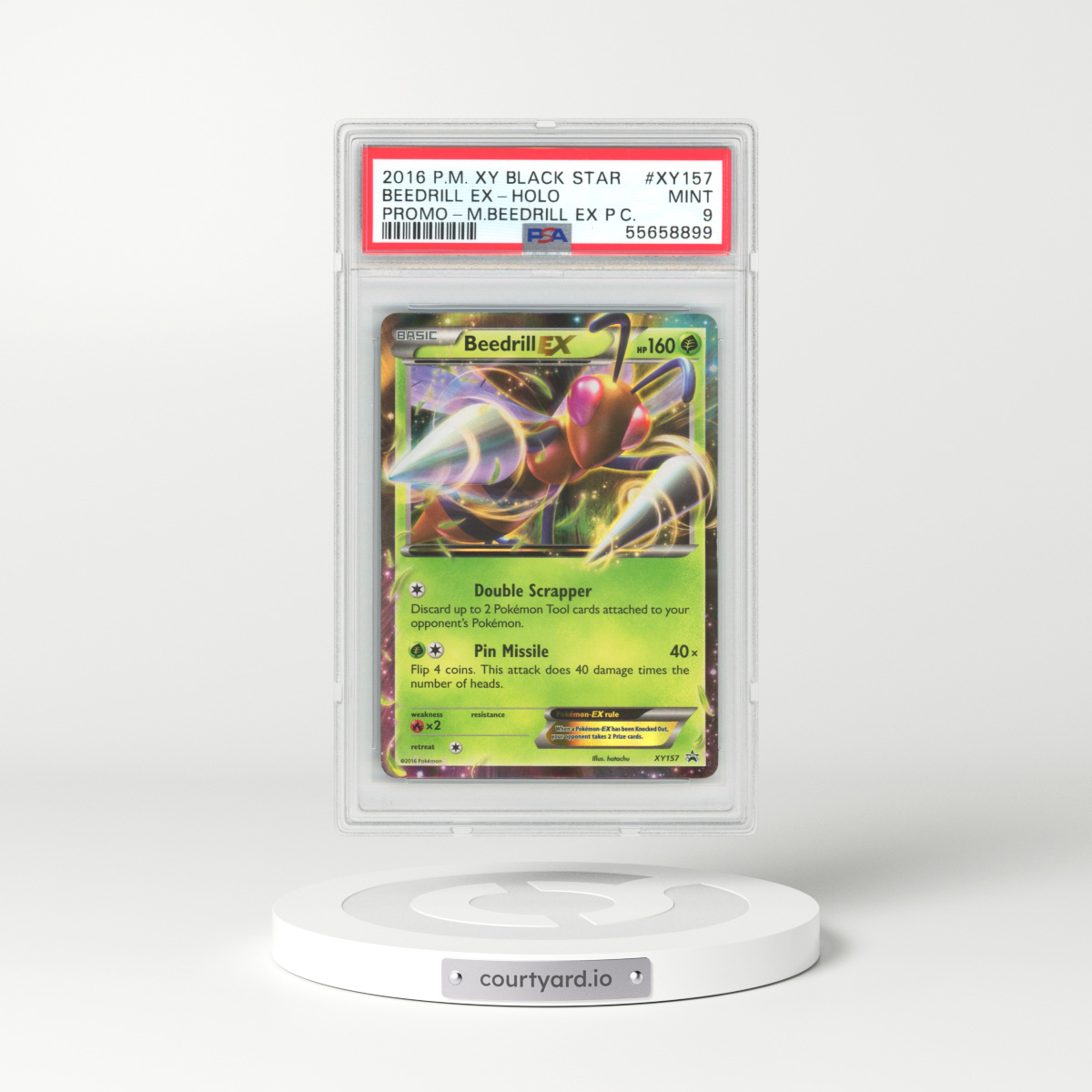 2016 Black Star Promo #XY157 Beedrill EX - Full Art Holo (PSA 9 MINT)