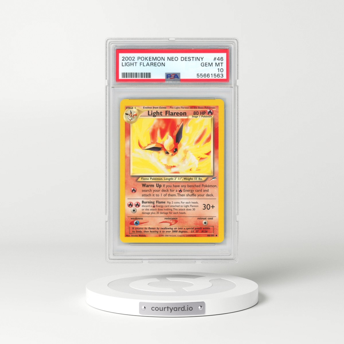 2002 Pokémon Neo Destiny #46 Light Flareon (PSA 10 GEM MINT)