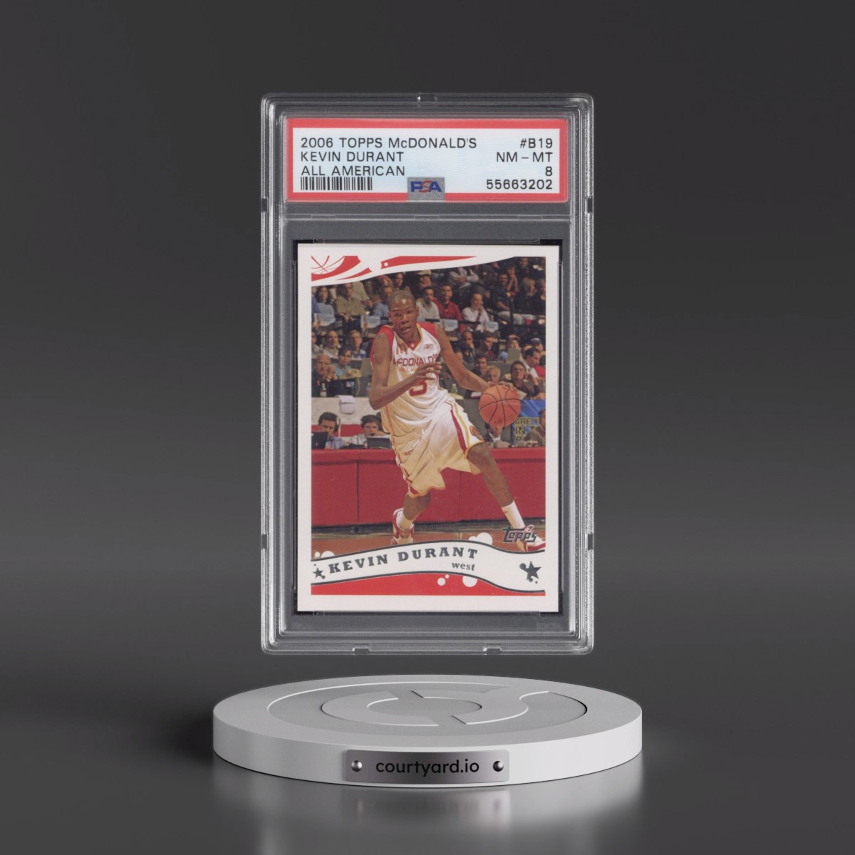 2006 Topps McDonald's All American #B19 Kevin Durant (PSA 8 NM-MT)