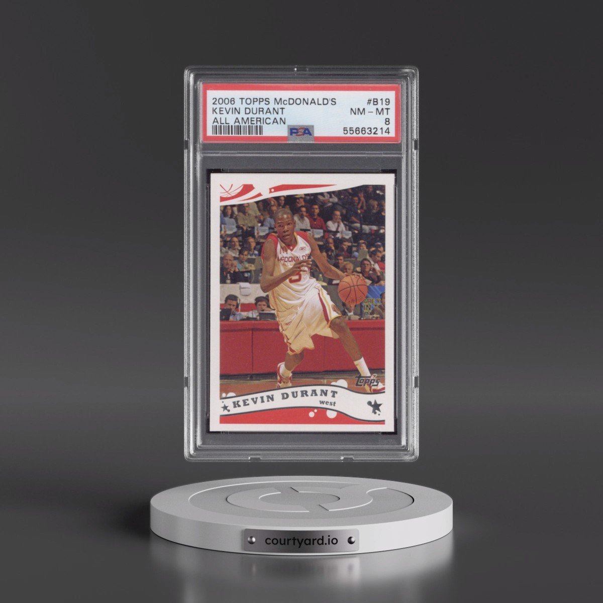2006 Topps McDonald's All American #B19 Kevin Durant (PSA 8 NM-MT)