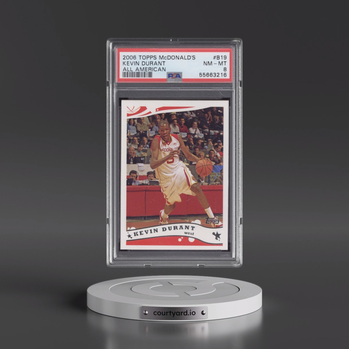 2006 Topps McDonald's All American #B19 Kevin Durant (PSA 8 NM-MT)