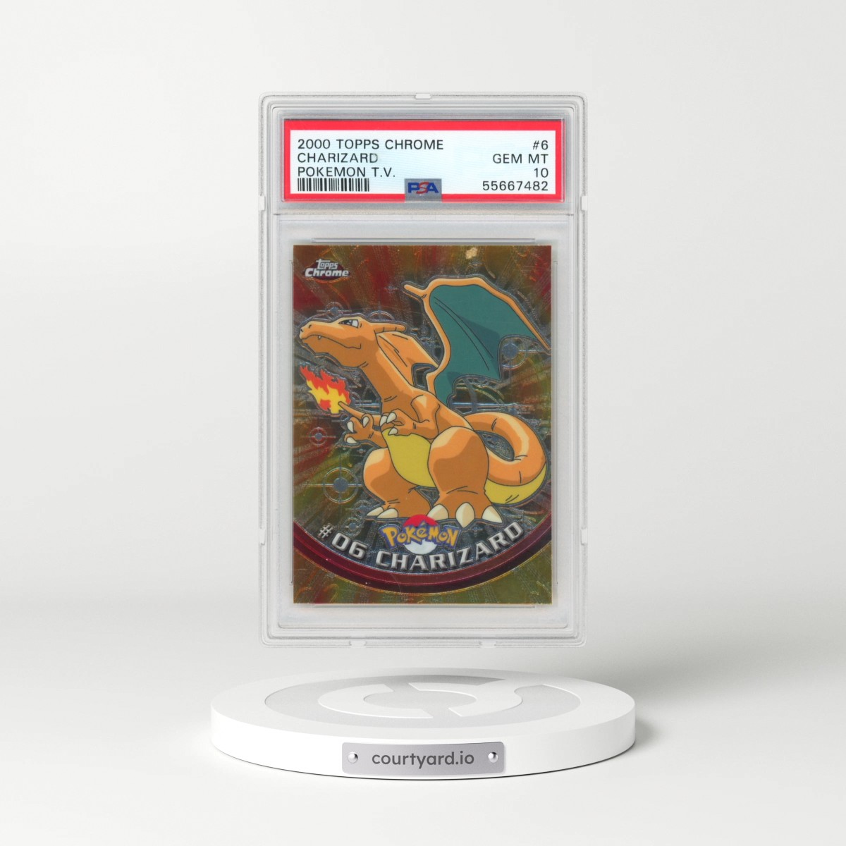 2000 Topps Chrome Pokémon T.V. #6 Charizard (PSA 10 GEM MINT)