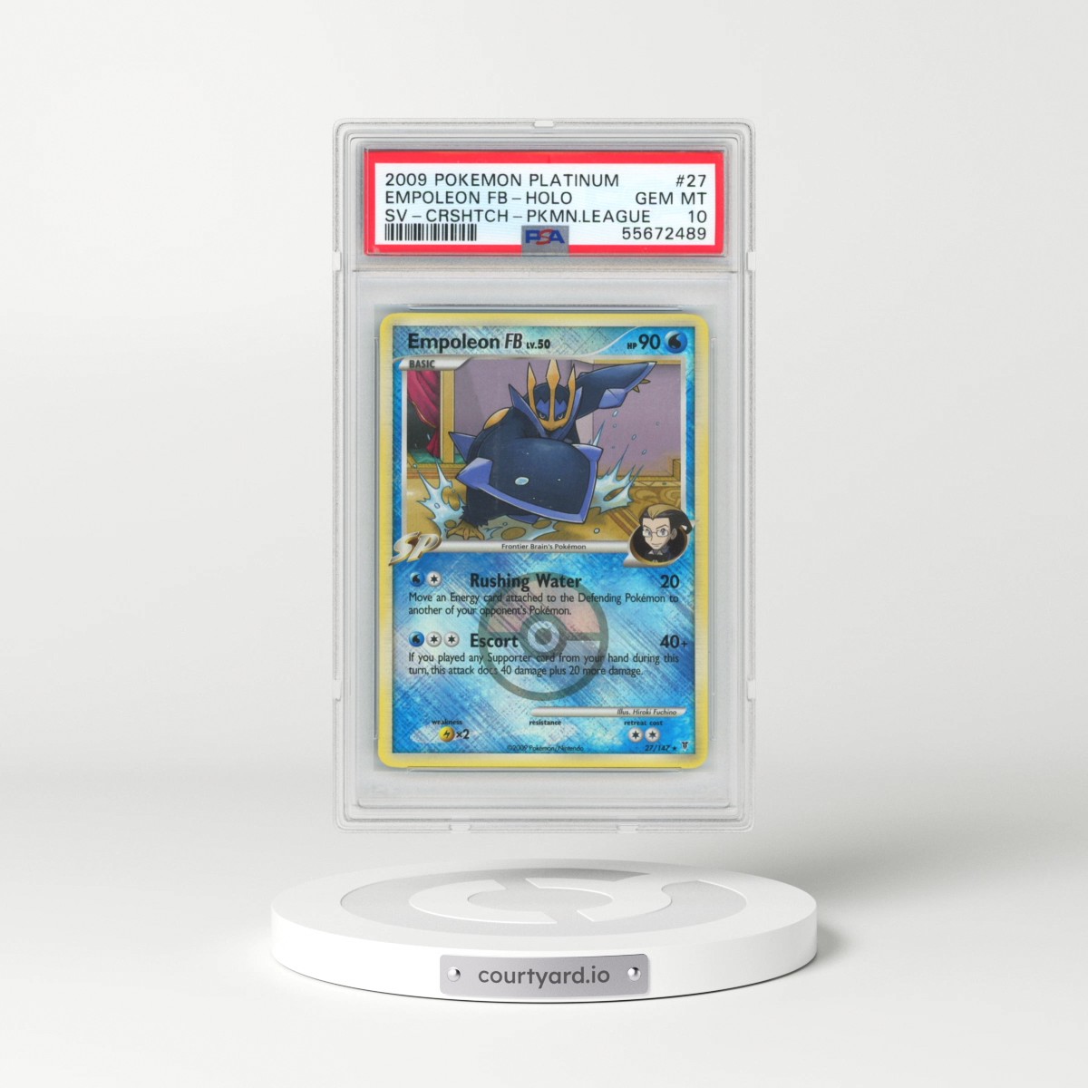 2009 Pokémon Platinum Supreme Victors #27 Empoleon FB - Holo Crosshatch-2010 Pokemon League (PSA 10 GEM MINT)