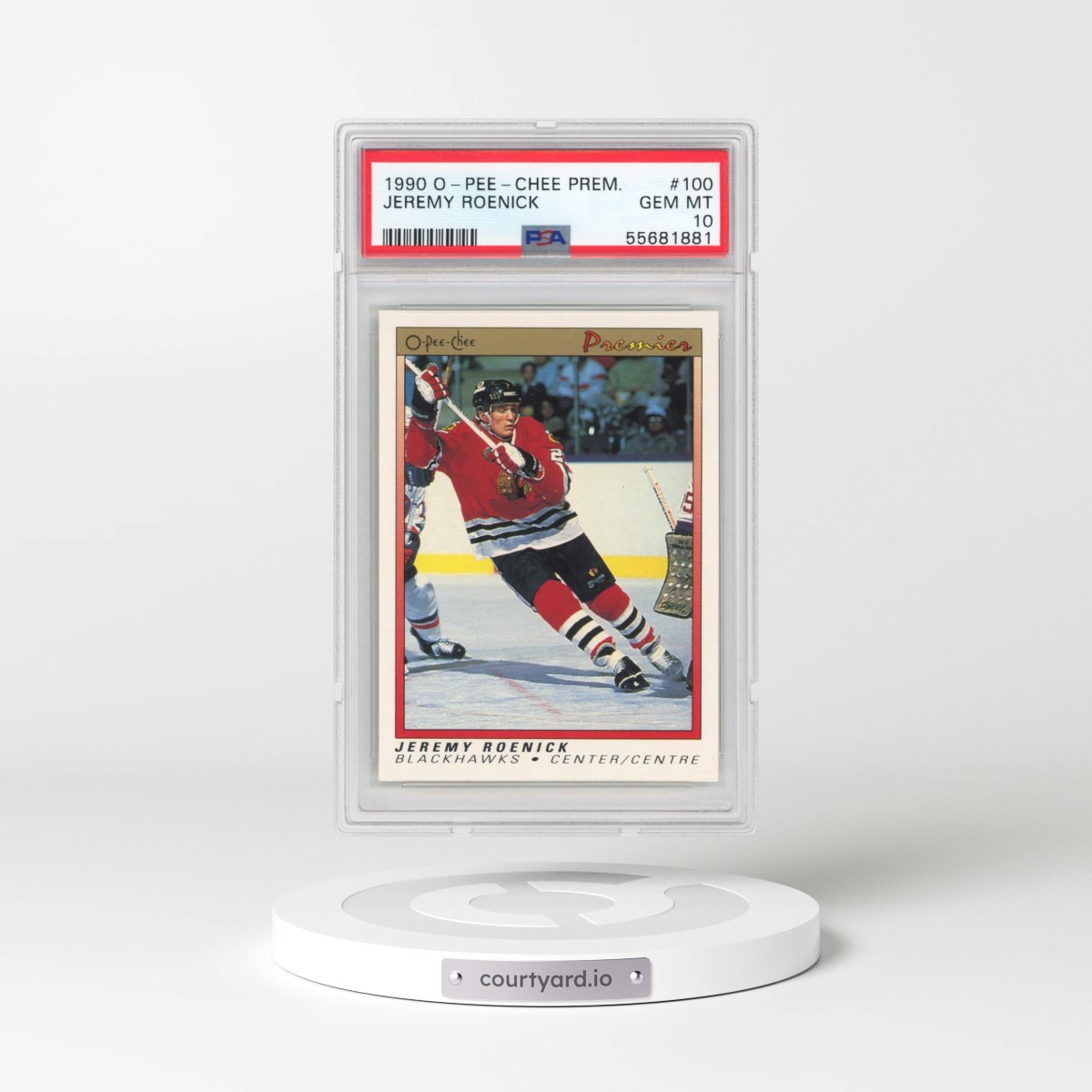 1990 O-Pee-Chee Premier #100 Jeremy Roenick (PSA 10 GEM MINT)