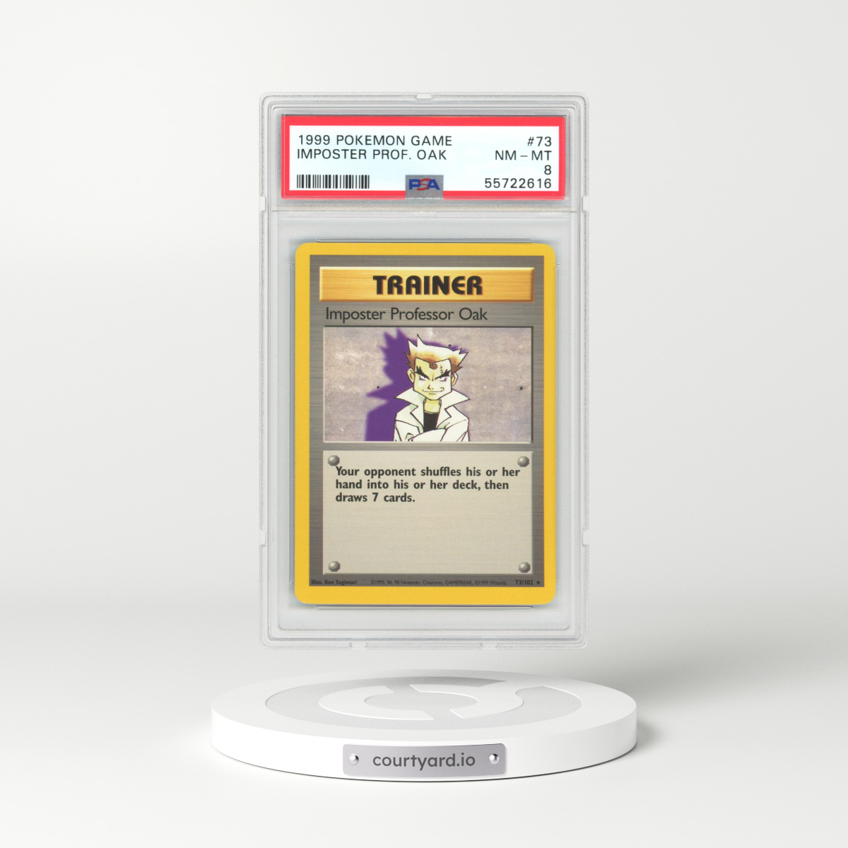 1999 Base Set #73 Imposter Professor Oak (PSA 8 NM-MT)
