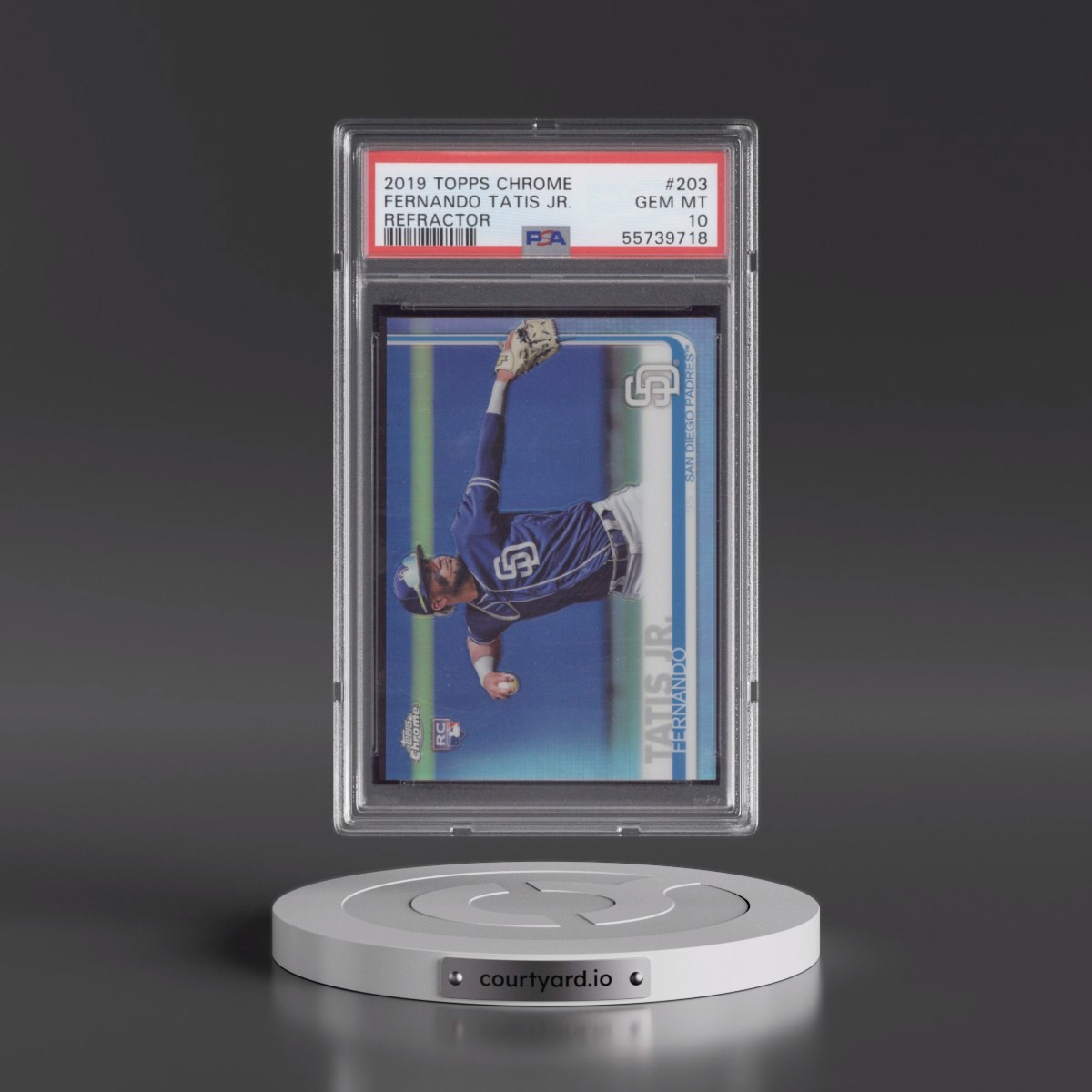 2019 Topps Chrome #203 Fernando Tatis Jr. - Refractor (PSA 10 GEM MINT)