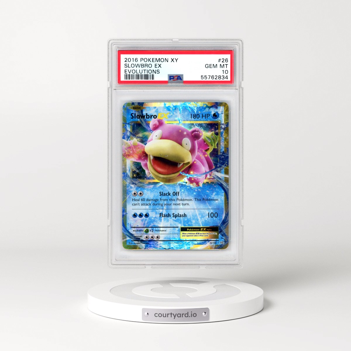 2016 Pokémon XY Evolutions #26 Slowbro EX - Holo (PSA 10 GEM MINT)