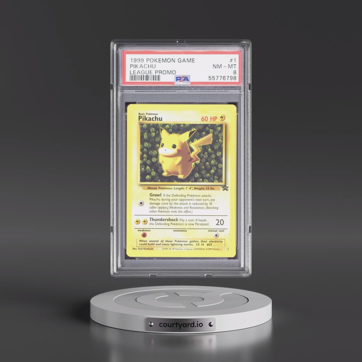 1999 Pokémon League Promo #1 Pikachu (PSA 8 NM-MT)