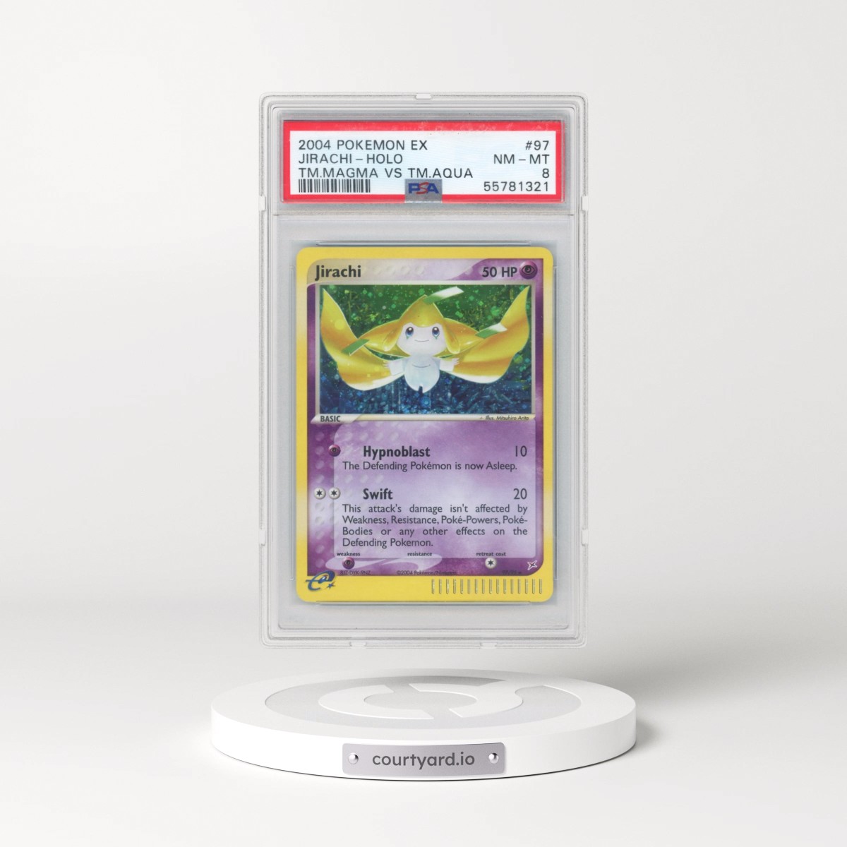 2004 Pokémon EX Team Magma VS Team Aqua #97 Jirachi - Holo (PSA 8 NM-MT)