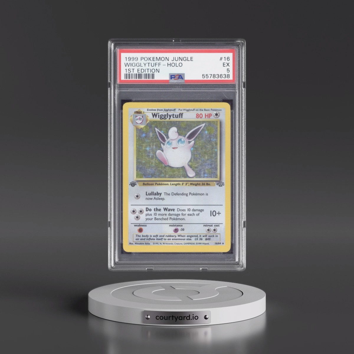 1999 Pokémon Jungle #16 Wigglytuff - 1st Edition Holo (PSA 5 EX)