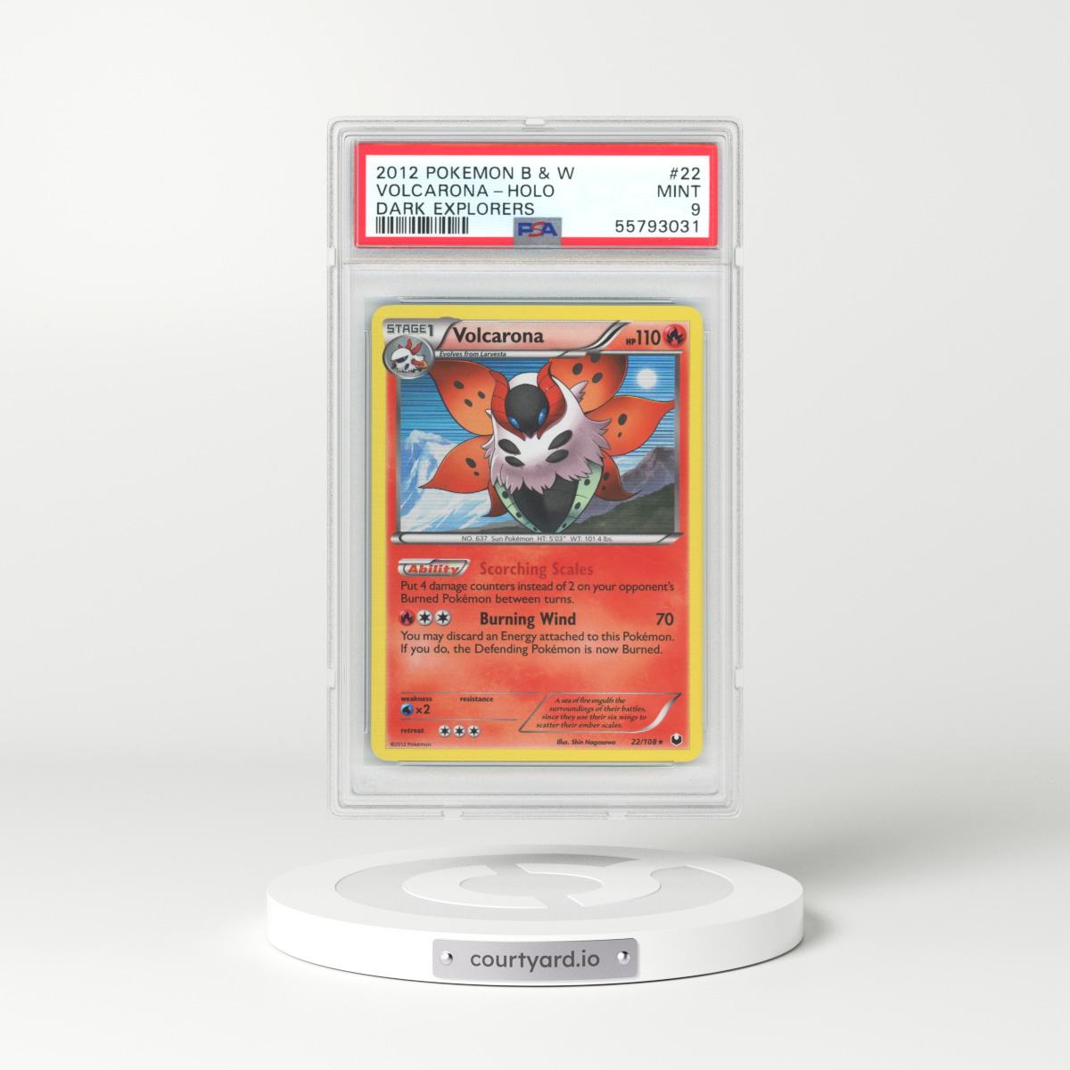 2012 Dark Explorers #22 Volcarona - Holo (PSA 9 MINT)