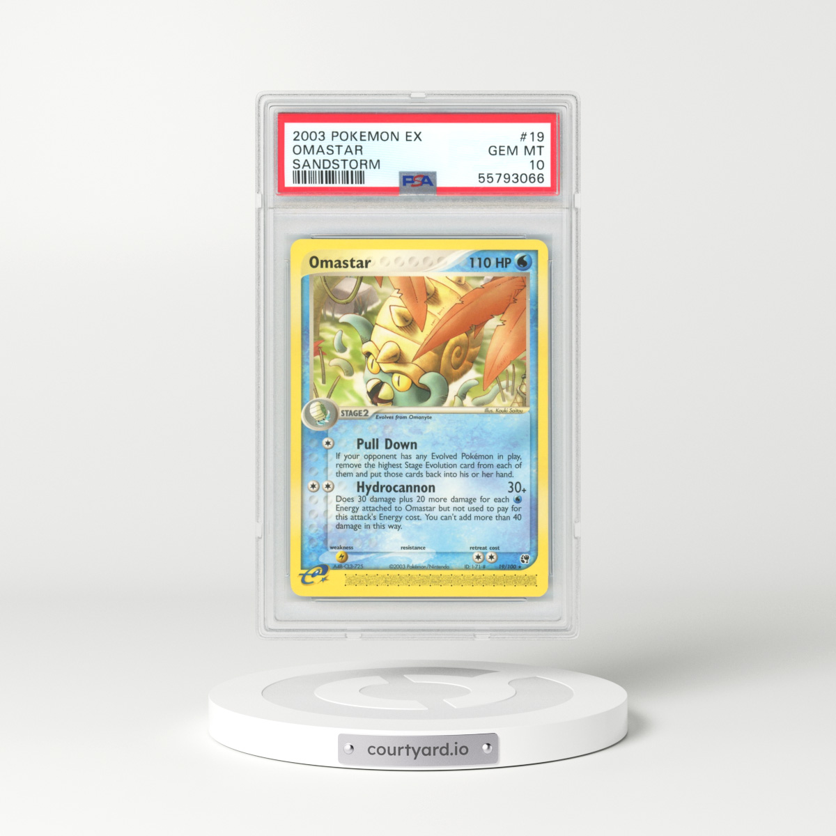 2003 EX Sandstorm #19 Omastar - e-Card Symbol (PSA 10 GEM MINT)