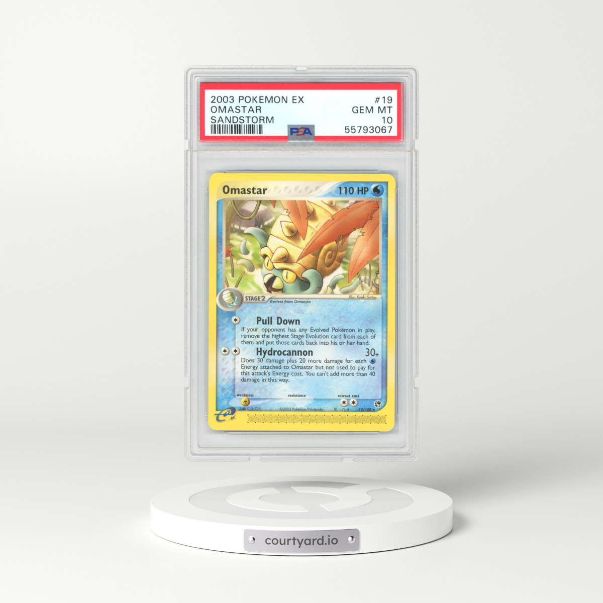 2003 EX Sandstorm #19 Omastar (PSA 10 GEM MINT)