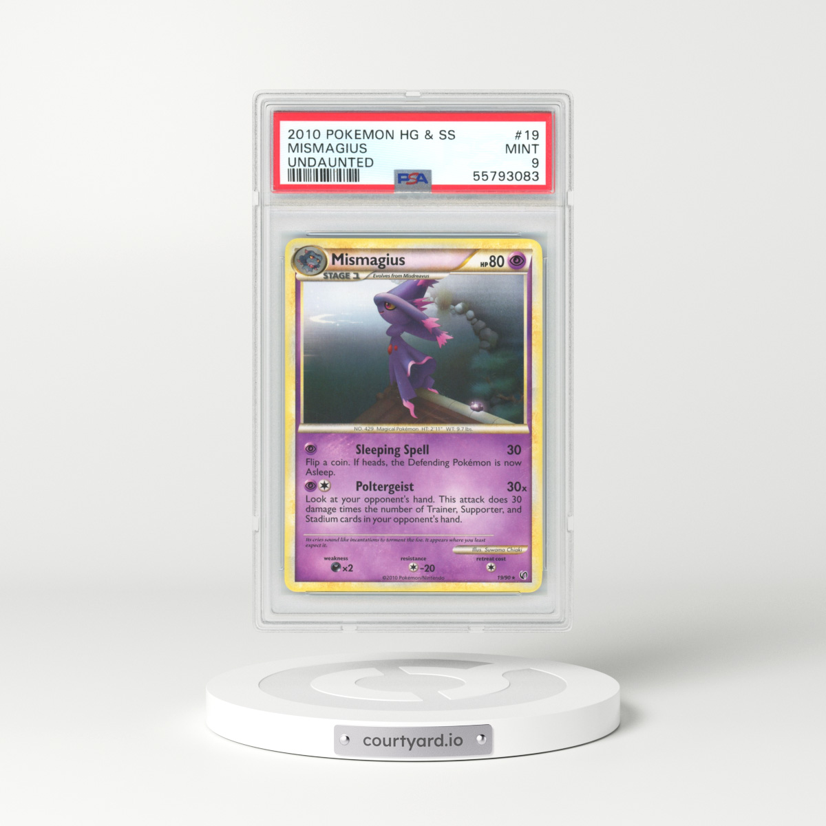 2010 HeartGold SoulSilver #19 Mismagius (PSA 9 MINT)