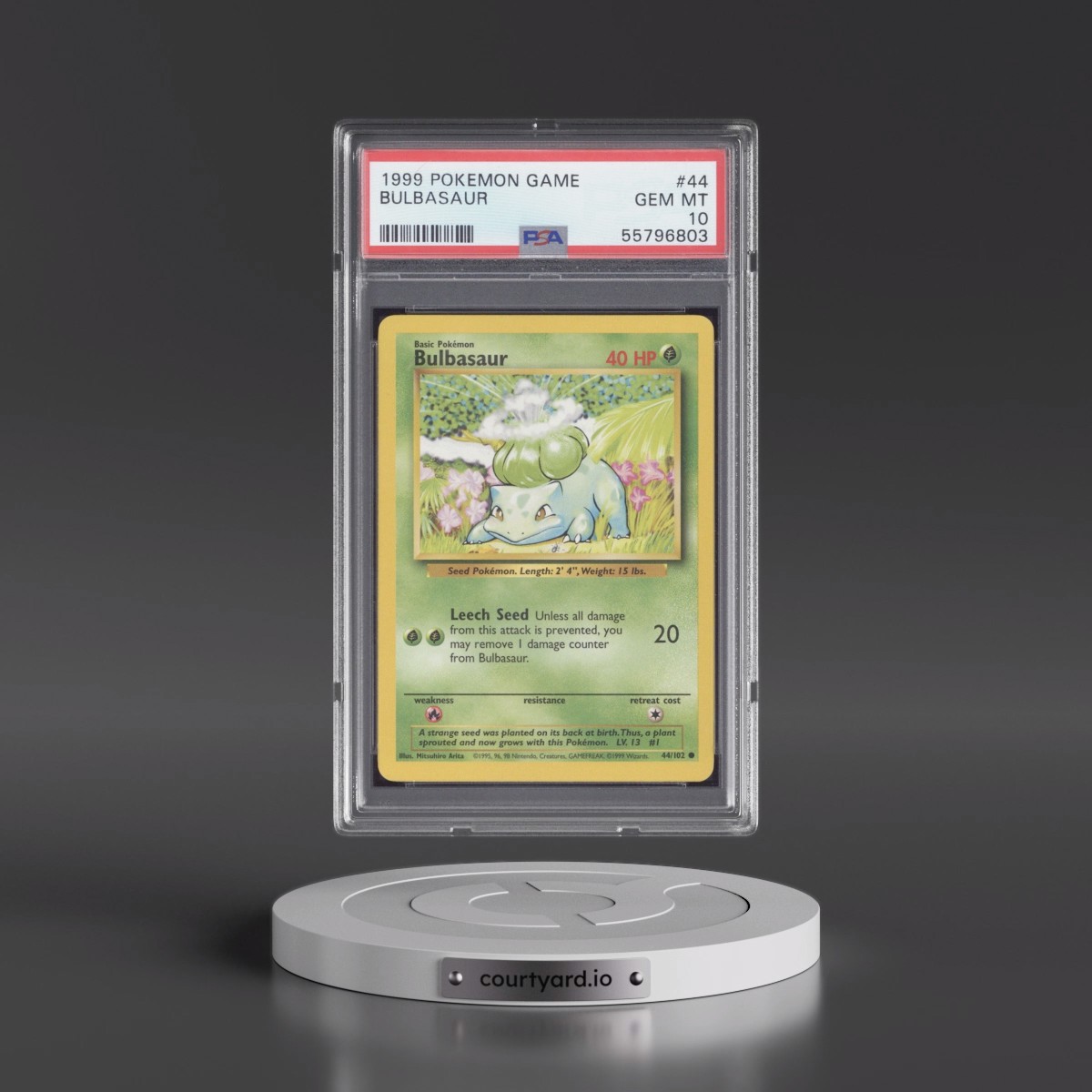1999 Pokémon Game Bulbasaur #44 PSA 10