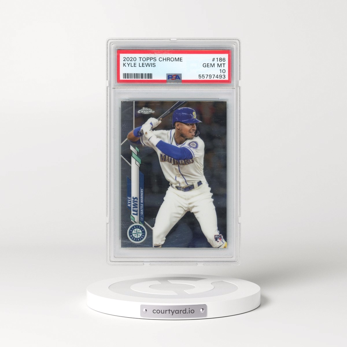 2020 Topps Chrome #186 Kyle Lewis (PSA 10 GEM MINT)