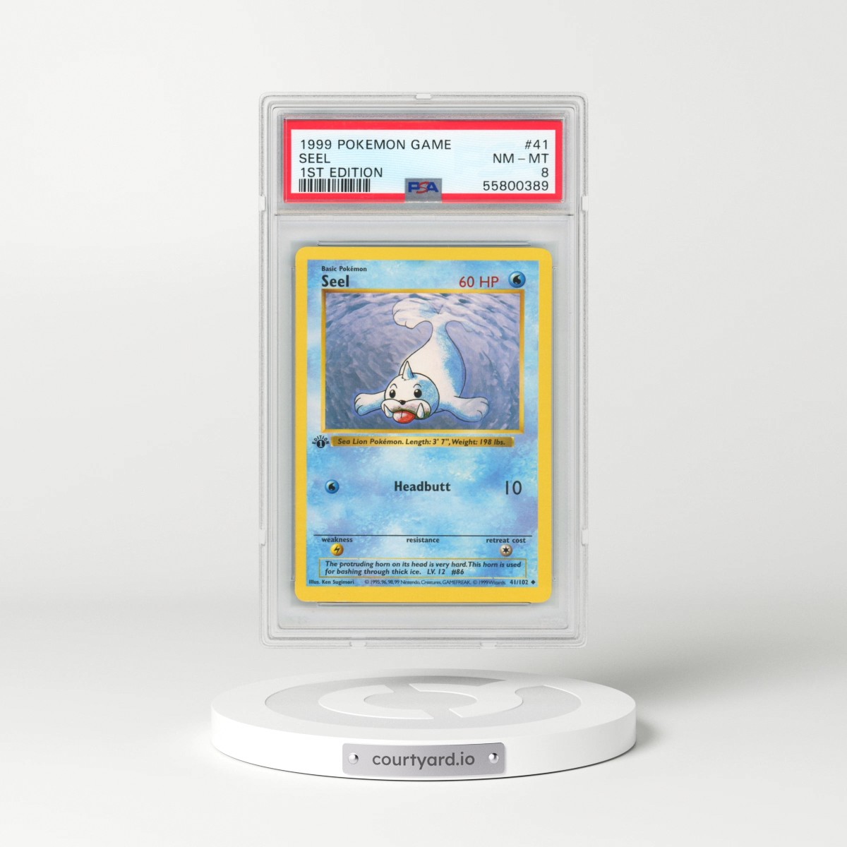 1999 Pokémon Game #41 Seel - 1st Edition (PSA 8 NM-MT)